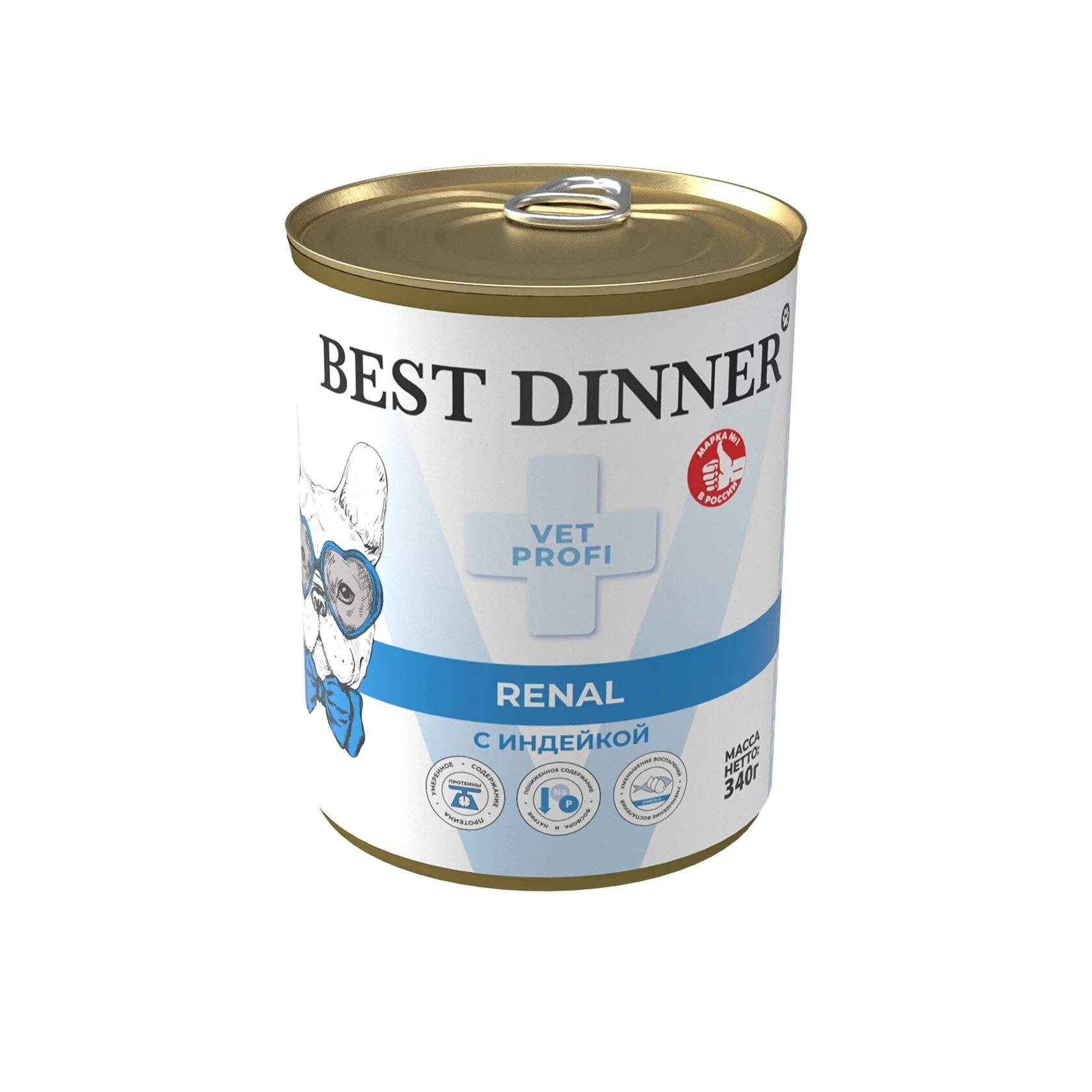 Консервы Best Dinner Vet Profi Renal с индейкой для собак, 4080 г