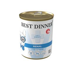 Консервы Best Dinner Vet Profi Renal с индейкой для собак, 340 г